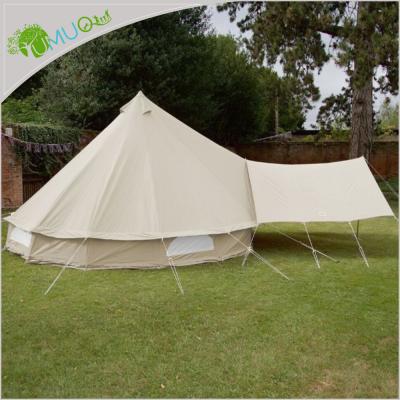 China Natural Canvas YumuQ Cotton Canvas Tent, 3M X 5M Canopy Shelter For Outdoor Camping Bell Tent for sale