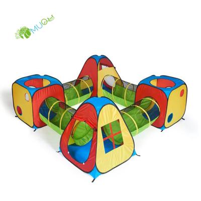 China Sports Play YumuQ 8 in 1 Pop Up Kids Playhouse Tent with 4 Tunnels, Foldable Outdoor/Indoor Play Tent House for Boys, Girls, Baby, Toddlers for sale