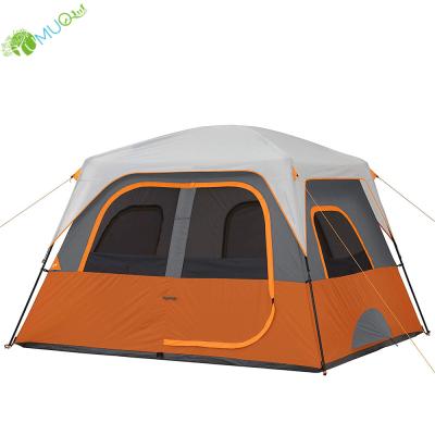 China YumuQ 9 x 10 Straight Camping Wall Cabin Tent Upright Tying Type Waterproof Legs, for 6 Person Outdoor Backpacking, Hiking and Traveling for sale