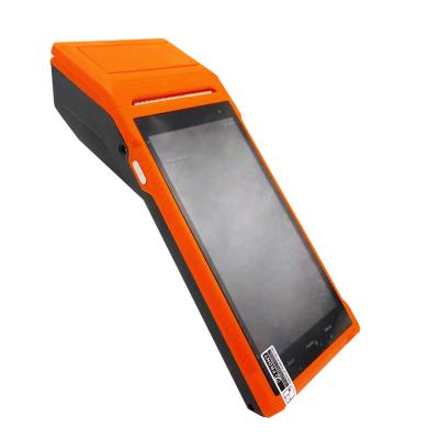 China 2021 POS New Industrial Handheld Printer 2021 Barcode Mobile Scanner Android PDA PDA With Built-in Printer for sale