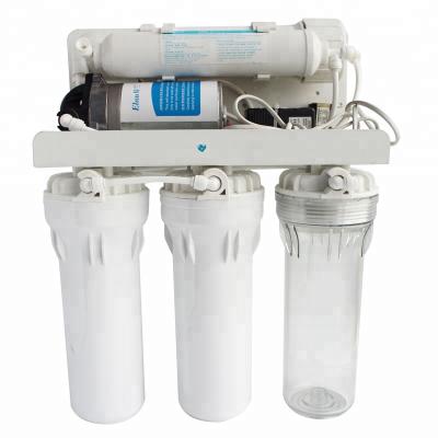 China Household Restaurant Water Purifier 5 Stage Reverse Osmosis Water Filter System 50GPD RO Water Purifier for sale