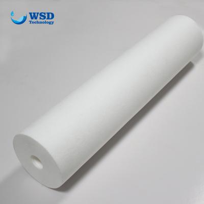 China Large 5 Micron Flat PP Melt Blown Hotel Filter Cartridge 20 Inch For Water Purifier Machine for sale