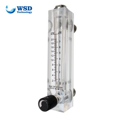 China SS 304 stainless steel 0.2-2GPM flow meters with built-in needle valve flow meter for water filter machines for sale