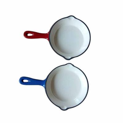 China Enamel Coating Viable Indoor Frying Pan Skillet OEM Fashion Design High Quality Grill Pan Cookware for sale