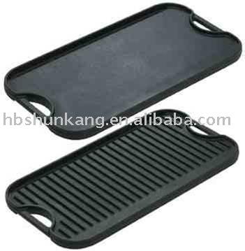 China Reversible cast iron griddle for sale