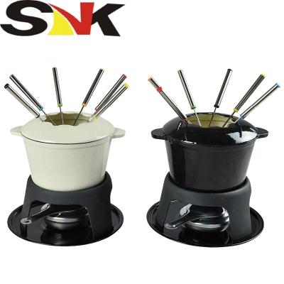 China Sustainable Best Price High Quality Melting Fondue Sets Chocolate Dessert With SS Forks for sale