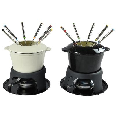 China Sustainable High Quality Melt Fondue Sets Chocolate Dessert With SS Forks Non Stick for sale