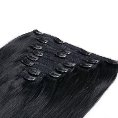 China Silky Straight Wave Factory Suppliers With Lace Clip Hair Extensions High End Support Customization Cuticle Aligned Hair Braiding Extensions for sale