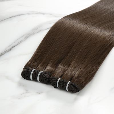 China Silky Straight Wave Style Dark Color Hair Extension Hot Weft Cuticle Aligned Ombre Hair Extension Weft for sale