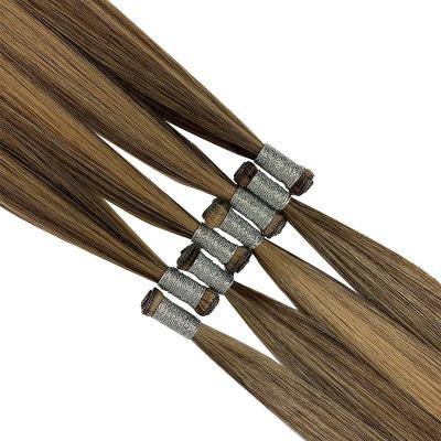 China thin & Light Up Most Popular Remy Cuticle Intact Genius Weft Thin Soft Light Hair Weft Seamless Hair Extension for sale