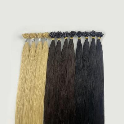 China Silky Straight Russian Wave 100% Virgin Remy U Tip Hair Extension Full Cuticle Aligned Hair Pre Bonded Nail Hair Extension for sale