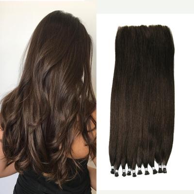 China Silky Straight Cuticle Untouched Virgin Remy Keratin Human Hair Extensions 100 Wave i Tip Hair Extension for sale