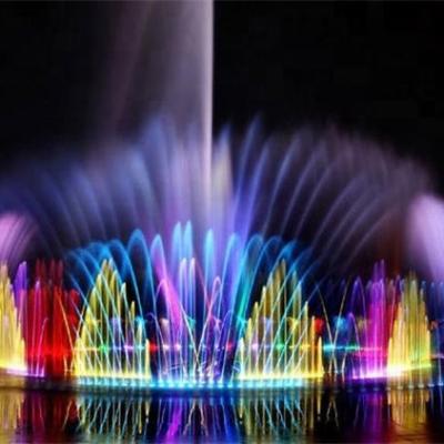 Cina floating color changing RGB led light musical large outdoor water fountains music dancing water fountain in vendita