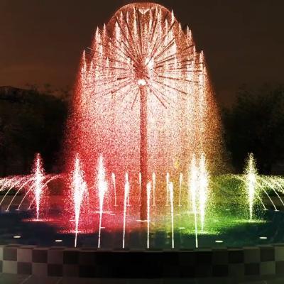 China Fuente de agua de diente de león de alta fumigación con luces a prueba de agua LED en venta