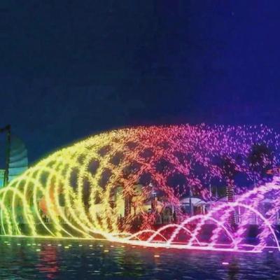 China Fontes de lago LED de aço inoxidável com controle musical - instaladas no local à venda