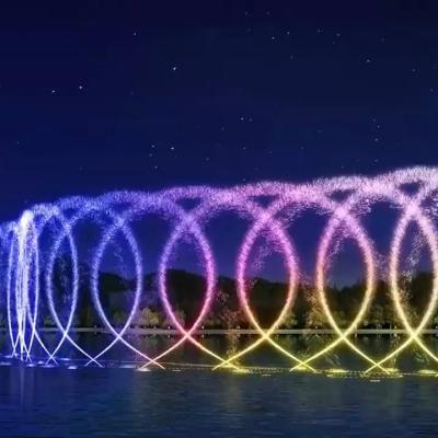 Chine Fontaines d'eau au sol lumineuses multicolores pour les bâtiments commerciaux modernes à vendre