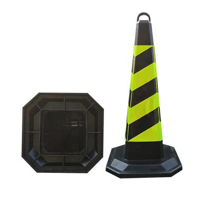 China High Quality Caution Rubber Cone Traffic Cone Road Safety Rubber/PVC Reflective Road Caution Sign for sale