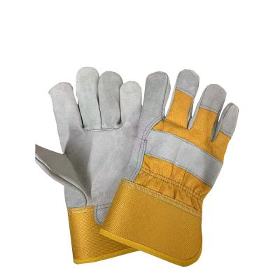 China XINJIAN HOT SALE Breathable Take Care Heavy Duty Industrial Construction Working Hand Welding Safety Genuine Leather Heavy Duty Gloves for sale