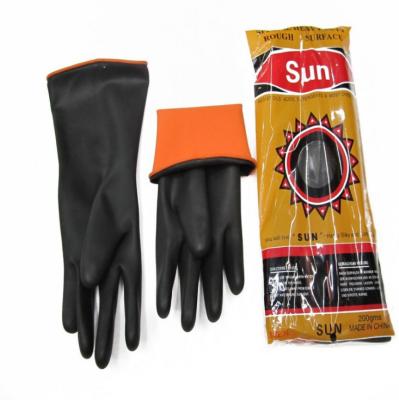 China XINJIAN Industrial Garden Oil Proof Acid/Water Resistant Comfortable Chemical Resistant Water Fishing Latex Working Gloves for sale