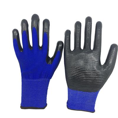 China Agriculture XINJIAN Working Gloves 13G U3 Polyester Nitrile Smooth Work Safety Gloves Garden Gloves for sale