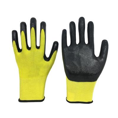 China Agriculture 13G Nitrile Coated Gloves Safety Gardening Acid Resistant Working Glove for sale