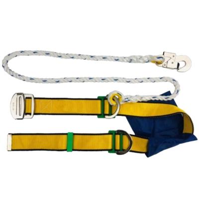 China Fall Arrest XINJIAN HOT SALE General Polyester Webbing Seat Belt Two D-clips Construction Safety Belt With Lanyard for sale