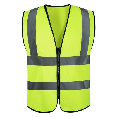 China Normal Reflection XINJIAN Traffic Road Working Normal Reflection Safety Vest Reflective Clothing With Zipper Workers Safety Clothing Construction for sale