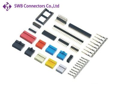 China Plastic Female Pin Header Connector 2.54 Mm Pitch 2 - 40 Pin Brass for sale