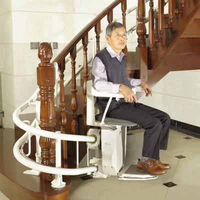 China Mini Smart Home Elevator Disable Home People Disable Modern Curved Fire Escape Electric Automatic Chair Lift for sale