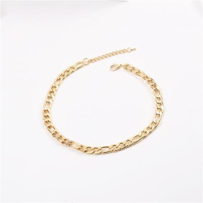 China Fashion Jewelry Gold Plated 10MM Barbaric Lead Free Nickel Free Jewelry 18K Chunky Figaro Chain Choker Necklace 2021 for sale