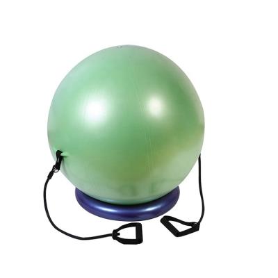 China PVC PVC Yoga Gym Exercise Fitness Balance Ball With Bottom GYM BALL SUIT for sale