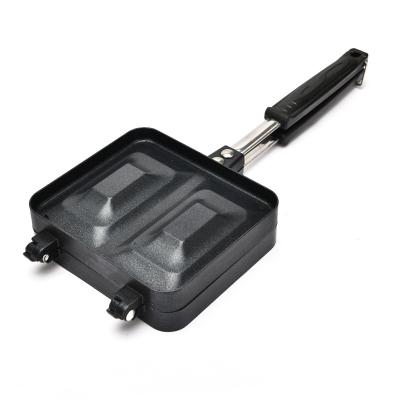 China Sustainable non-stick double sided pan suitable for making on gas or electric stoves such a double sided sandwich maker for sale