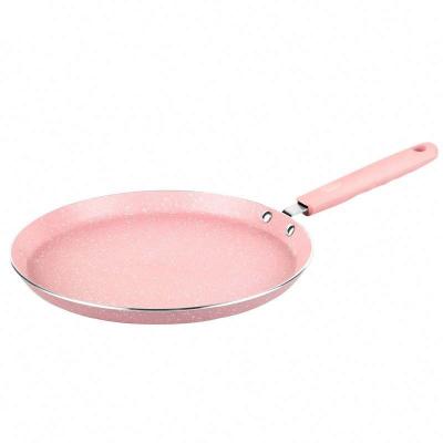 China 10 Inch Minimalist Pink Melaleuca Double-Use Cake Pan Frying Egg Nonstick Steak Pancake Omelet for sale