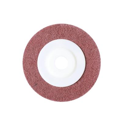 China Drawing and Polishing Abrasive Convoluted Nylon Cloth Nonwoven Polishing Wheel for Metal Polish for sale