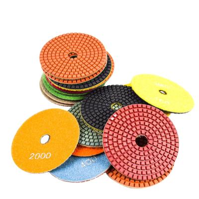 China 4 Inch Quick Change Nylon Resin Discs Ceramic Polishing Pad Buffing Buffing Polishing And Grinding Pads For Marble for sale