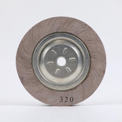 China Polising S-387 60-1000# Aluminum Oxide Interleaved Abrasive Polishing Fin Wheel With Spindle for sale