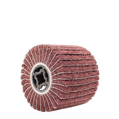 China Metal Copper Stainless Steel Grinding Drawing Wool Felt Nylon Fiber Polishing Wheel for sale