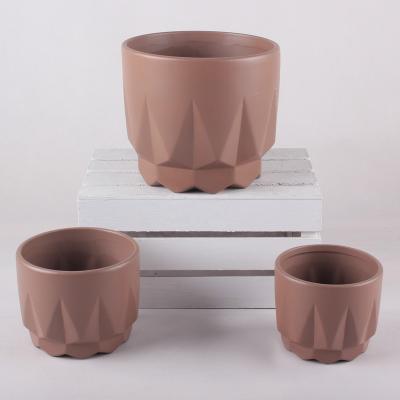 China Simple Minimalist Morandi Color Style Pottery Flower Pots And Planters for sale