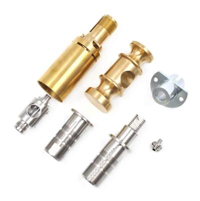 China High Precision Automatic Brass Copper Aluminum Steel Lathe OEM Block Machined Metal Machining Service for sale