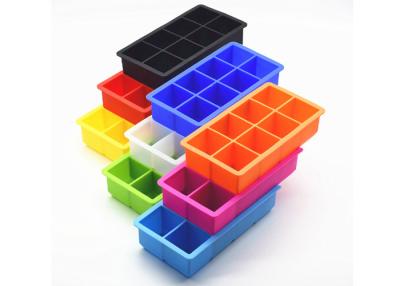 China Durable , Eco - Friendly , 8 cavities , Silicone Ice Cube Tray for Pub / Bar for sale