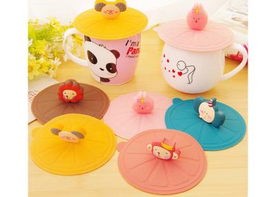 China Food Safety , Cartoon Animal Image , Cute Design , Silicone Mug Lid , Factory Supply Promotional Gift for sale