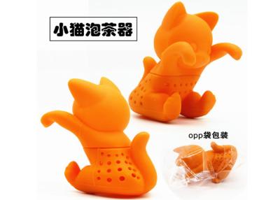 China El animal lindo del infusor del té del silicón de la seguridad alimentaria formó el tamaño de 6.5 * 5.5 cm en venta