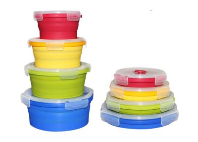 China Food Safety , Collapsible , Leak Proof , Silicone Storage Box Set for sale