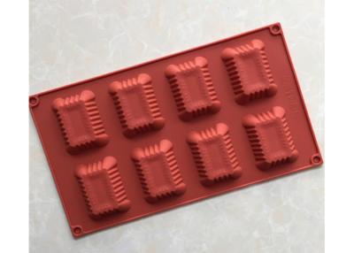 Cina 8 cubi, rettangolari, resistenza di olio, vassoio del cioccolato del silicone di DIY in vendita