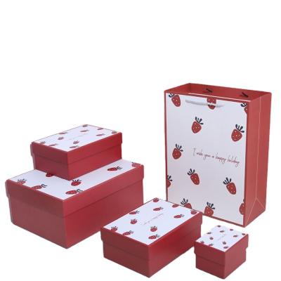 China China Wholesale Recyclable Large Rigid Cardboard Paper Box Custom Pink Gift Packaging Box for sale