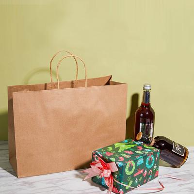 China Multifunctional Big Size Custom Logo Extra Large Shopping Gift package bag Kraft Paper Bag With Handle for sale