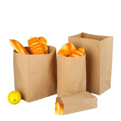 China Wholesale Cheap Strong Popular High-quality Brown Gift Packing Kraft Paper Baguette Takeout Bags Te koop