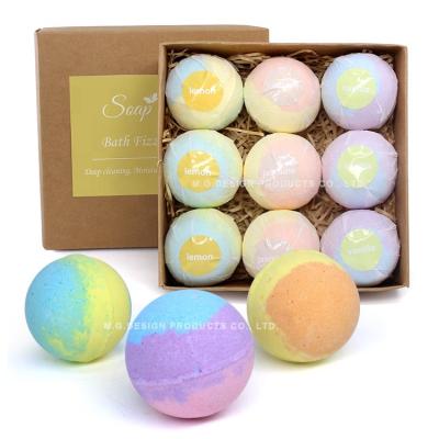 China Exfoliate Nourish Moisturizing Handmade Organic Colorful Bubble Ball Mini Bath Bombs Natural Gift Fizzy Bubble OEM ODM 60g Bath Bomb Set for sale