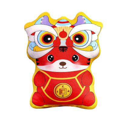 China Anti-static Creative New Year Of The Tiger Chinese Style Pillow Cartoon Doll Office Bedroom Sofa Cushion Gift for sale