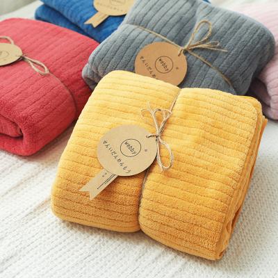 China Enlarged And Thickened Absorbent Towel Viable Pure Cotton Absorbent Bath Towel Adult Coral Fleece Quick-Drying Towel for sale